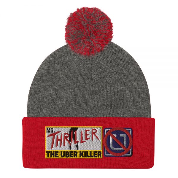 “MR. THRILLER, THE UBER KILLER” Embroidered Pom-Pom Beanie - Image 4