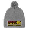 “FOLLOW THAT TAXI” Embroidered Pom-Pom Beanie - Image 8