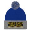 “MAKE TAXIS GREAT AGAIN” Embroidered Pom-Pom Beanie - Image 12