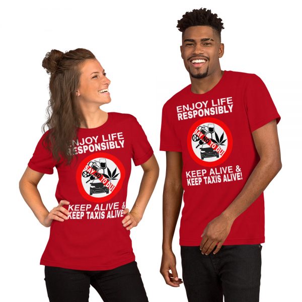 "ENJOY LIFE RESPONSIBLY" Premium Dark Color T-Shirt - Image 10