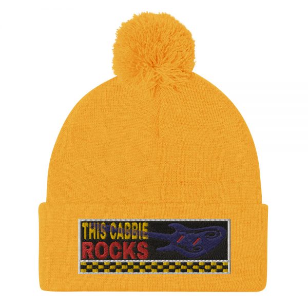 “THIS CABBIE ROCKS” Embroidered Pom-Pom Beanie - Image 11