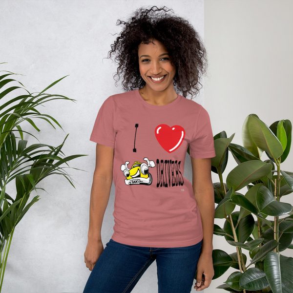“I LOVE TAXI DRIVERS” Premium Bright Color T-Shirt - Image 3
