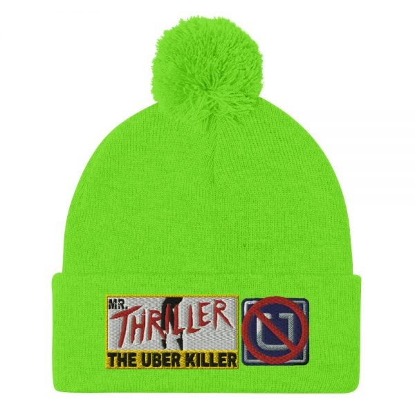 “MR. THRILLER, THE UBER KILLER” Embroidered Pom-Pom Beanie - Image 9