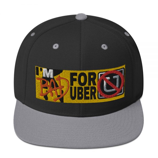 “I'M BAD FOR UBER” Embroidered Yupoong Snapback Hat - Image 10