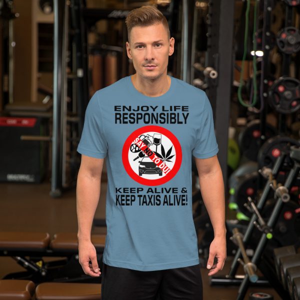 "ENJOY LIFE RESPONSIBLY" Premium Bright Color T-Shirt - Image 4