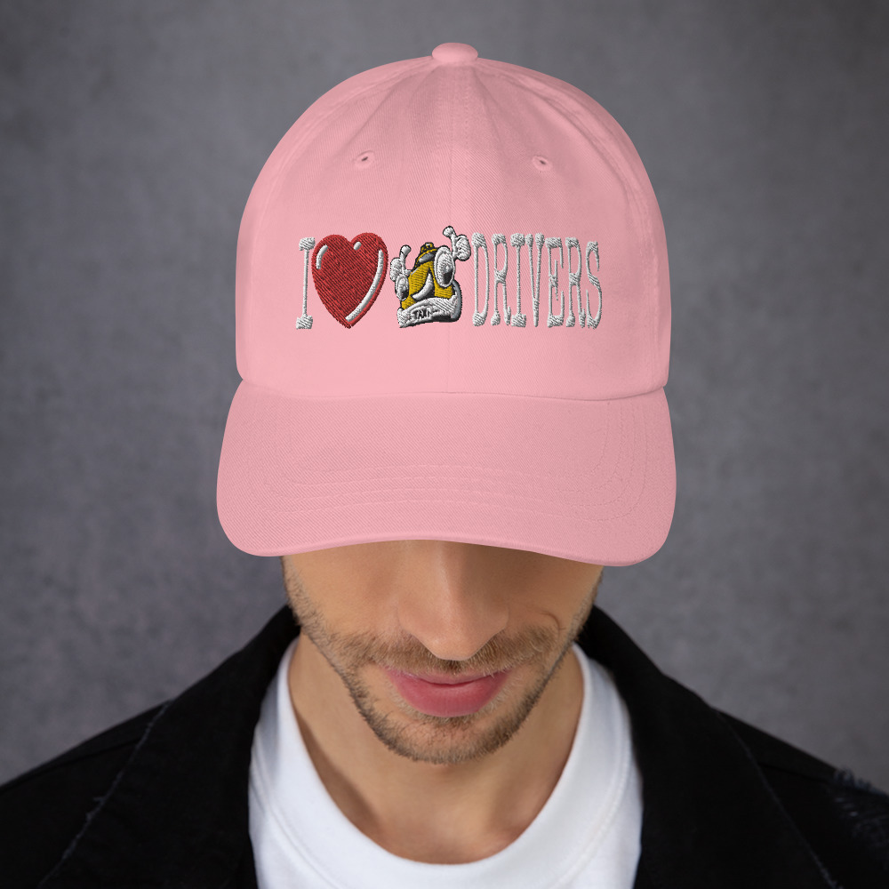 “I LOVE TAXI DRIVERS” Embroidered Yupoong Dad Hat