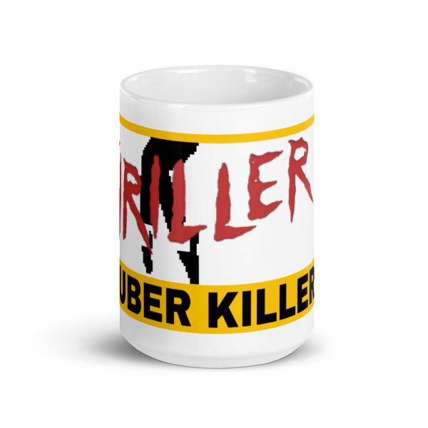 “MR. THRILLER, THE UBER KILLER” Premium Glossy White Mug - Image 6