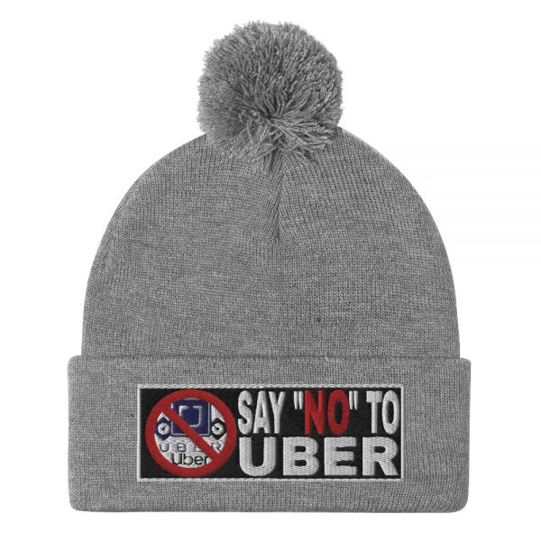 “SAY NO TO UBER – v2” Embroidered Pom-Pom Beanie - Image 7