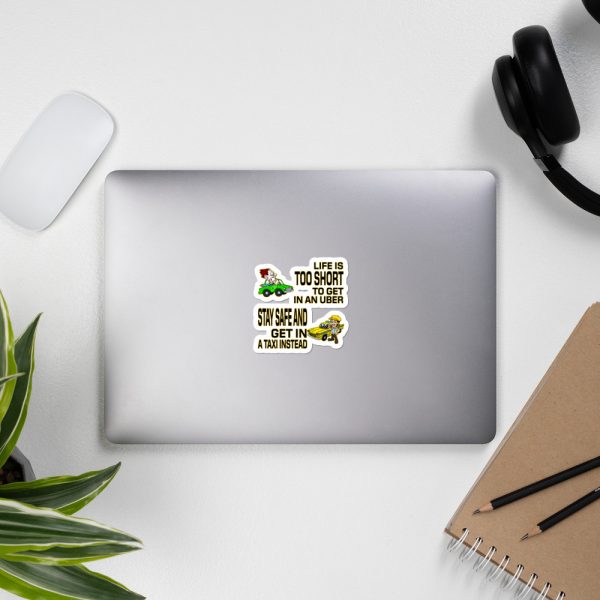 “LIFE IS TOO SHORT TO GET IN AN UBER” Premium Kiss Cut Emblem Stickers - Image 4