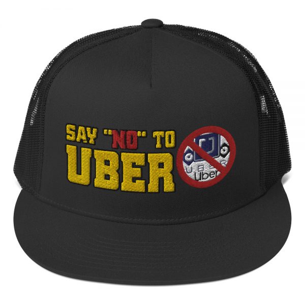 “SAY NO TO UBER – v1” Embroidered Yupoong Trucker Cap - Image 3