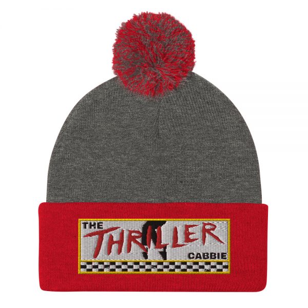 “THE THRILLER CABBIE” Embroidered Pom-Pom Beanie