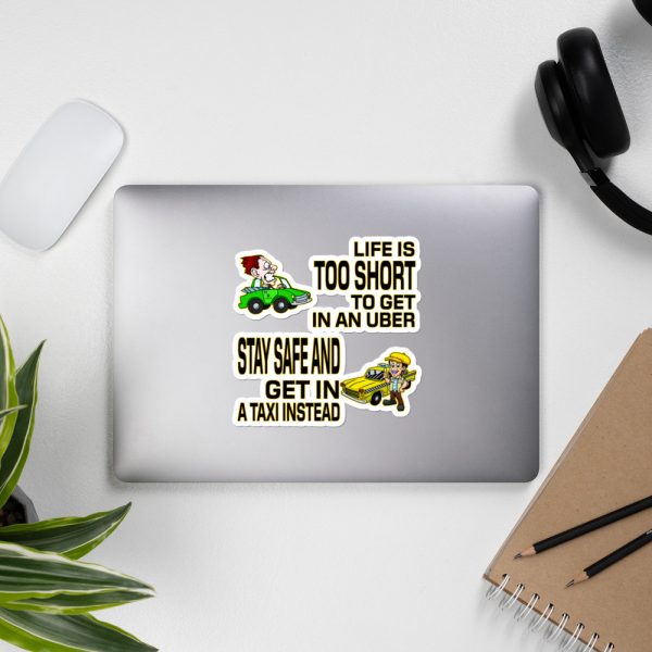 “LIFE IS TOO SHORT TO GET IN AN UBER” Premium Kiss Cut Emblem Stickers - Image 9