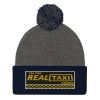 “I’M THE REAL TAXI DRIVER – v1” Embroidered Pom-Pom Beanie - Image 3