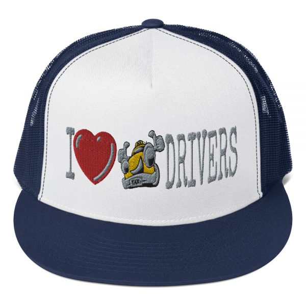 “I LOVE TAXI DRIVERS” Embroidered Yupoong Trucker Cap - Image 6