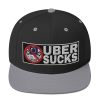 “UBER SUCKS” Embroidered Yupoong Snapback Hat - Image 9