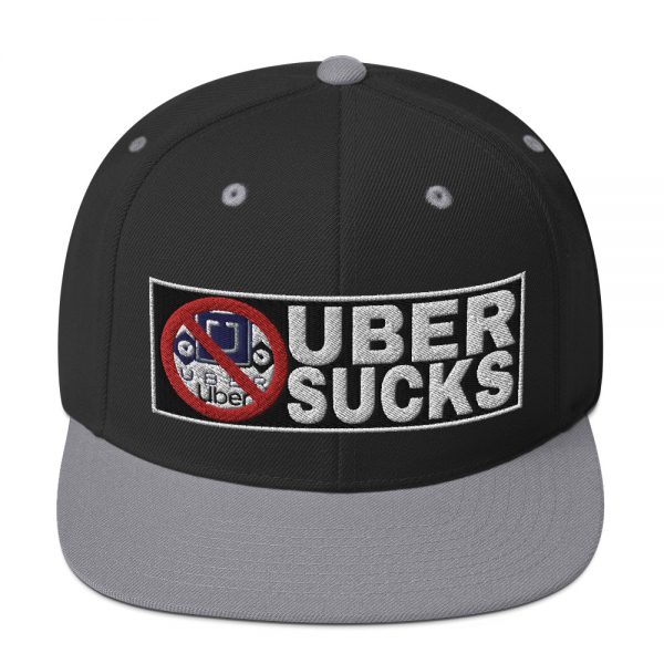 “UBER SUCKS” Embroidered Yupoong Snapback Hat - Image 9