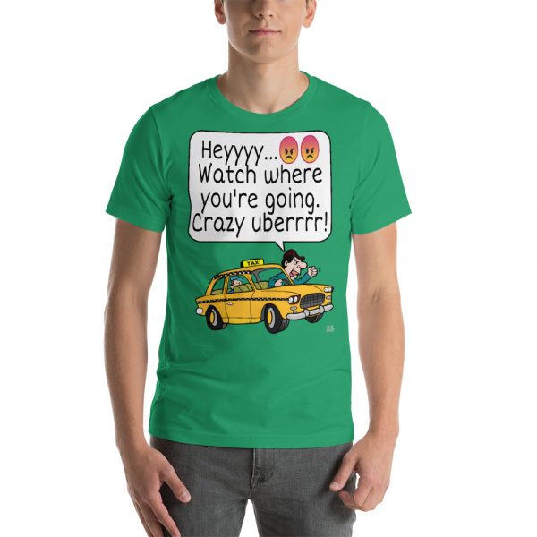 "CRAZY UBERRRR" Premium Dark Color T-Shirt - Image 7