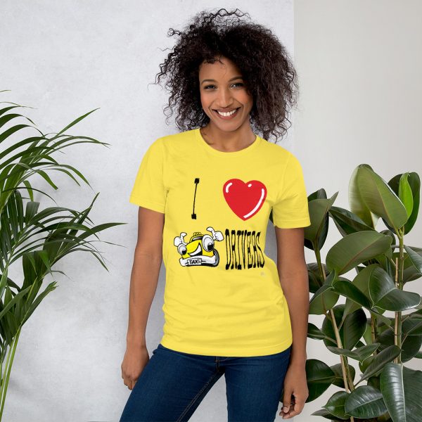 “I LOVE TAXI DRIVERS” Premium Bright Color T-Shirt - Image 10
