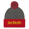 “KEEP TAXIS ALIVE – v2” Embroidered Pom-Pom Beanie - Image 4