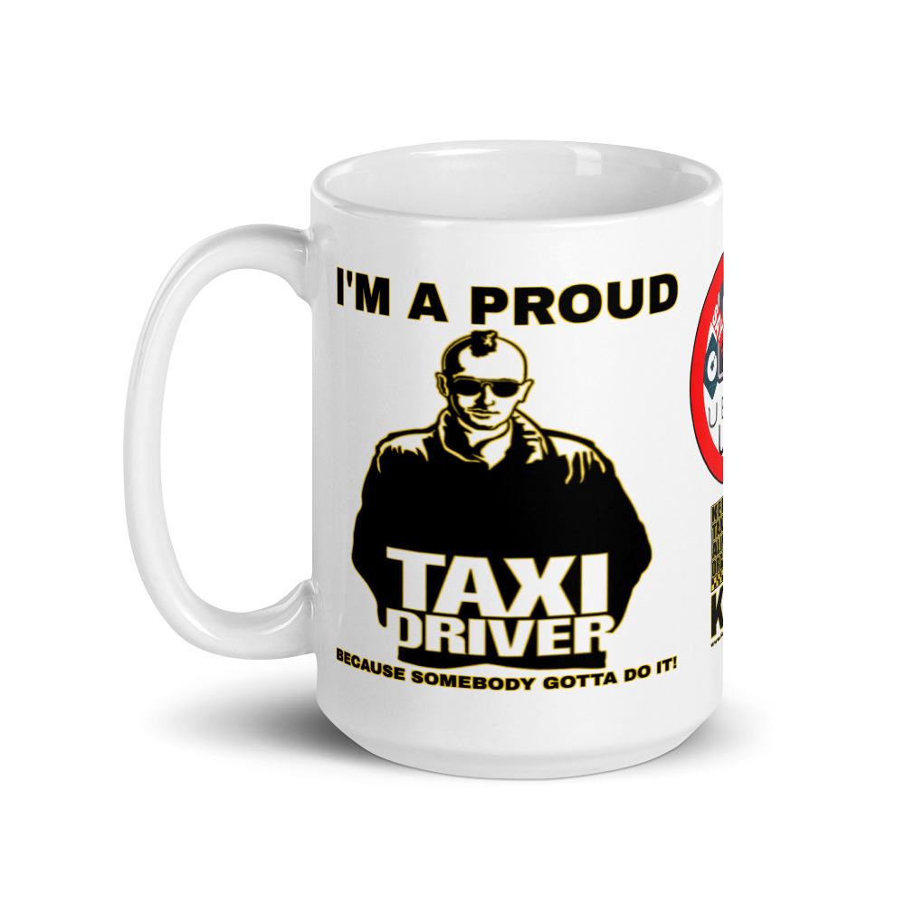 “I'M A PROUD TAXI DRIVER” Premium Glossy White Mug