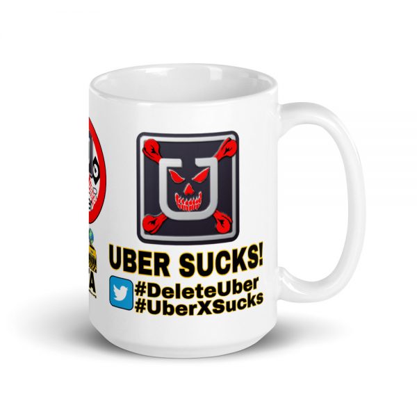 “UBER SUCKS!” Premium Glossy White Mug - Image 5