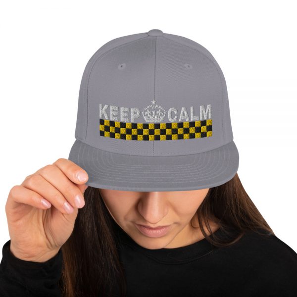 “KEEP CALM” Embroidered Yupoong Snapback Hat - Image 2
