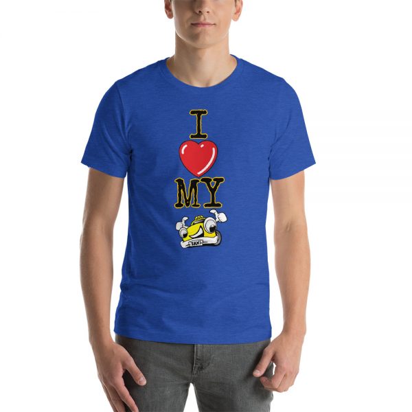 "I LOVE MY TAXI" Premium Dark Color T-Shirt - Image 10