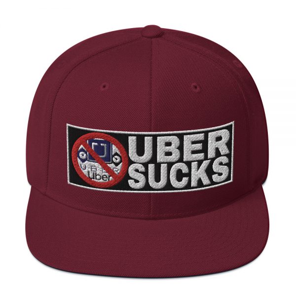 “UBER SUCKS” Embroidered Yupoong Snapback Hat - Image 37