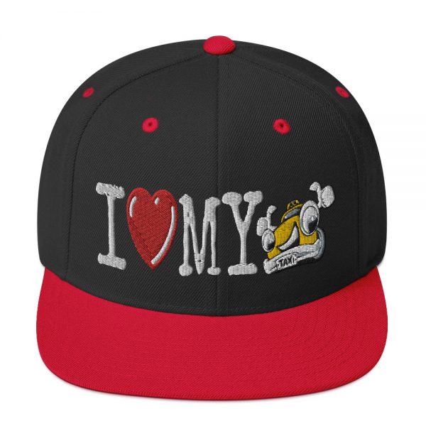 “I LOVE MY TAXI” Embroidered Yupoong Snapback Hat - Image 6