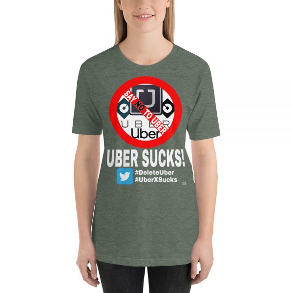 "UBER SUCKS!" Premium Dark Color T-Shirt - Image 3