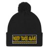 “KEEP TAXIS ALIVE – v3” Embroidered Pom-Pom Beanie - Image 2