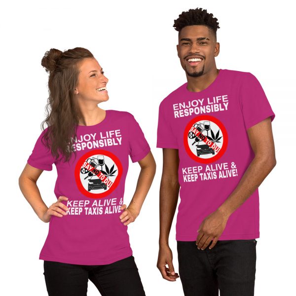 "ENJOY LIFE RESPONSIBLY" Premium Dark Color T-Shirt - Image 11
