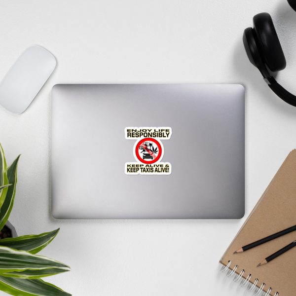 “ENJOY LIFE RESPONSIBLY” Premium Kiss Cut Emblem Stickers - Image 4
