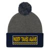 “KEEP TAXIS ALIVE – v3” Embroidered Pom-Pom Beanie - Image 3