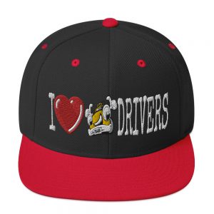 “I LOVE TAXI DRIVERS” Embroidered Yupoong Snapback Hat