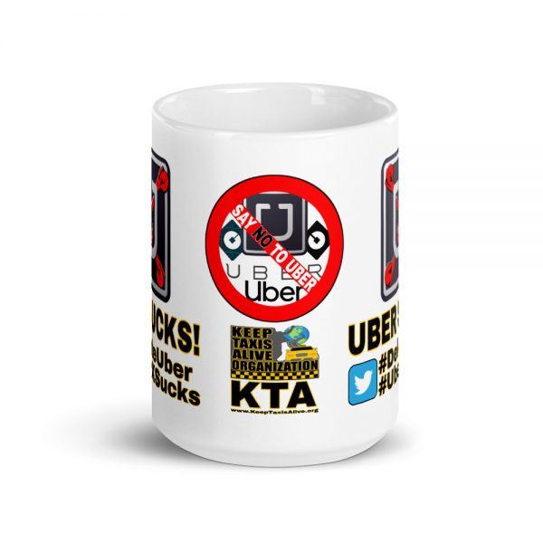 “UBER SUCKS!” Premium Glossy White Mug - Image 6