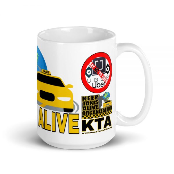 “KEEP TAXIS ALIVE – v1” Premium Glossy White Mug - Image 5