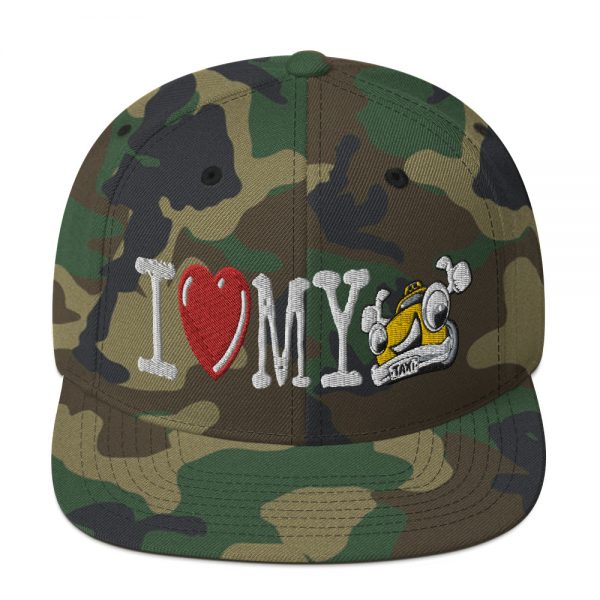 “I LOVE MY TAXI” Embroidered Yupoong Snapback Hat - Image 12