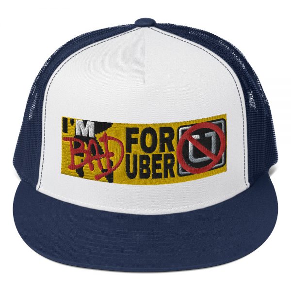 “I’M BAD FOR UBER” Embroidered Yupoong Trucker Cap - Image 6