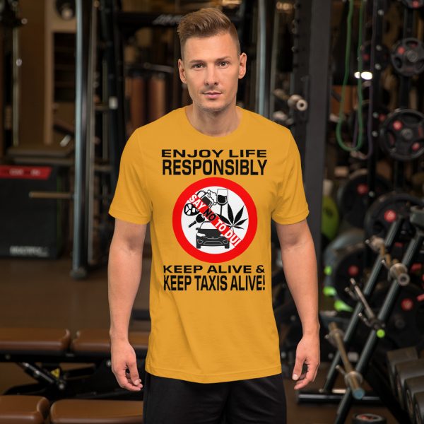 "ENJOY LIFE RESPONSIBLY" Premium Bright Color T-Shirt - Image 11