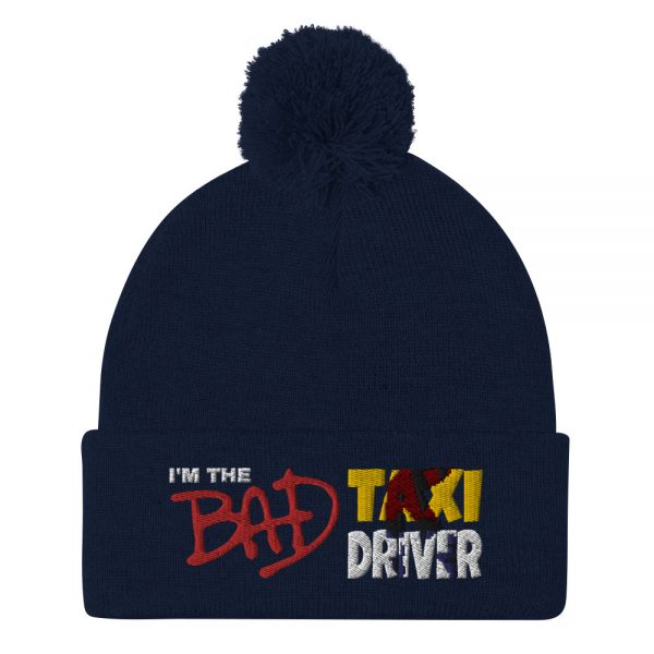 “I’M THE BAD TAXI DRIVER” Embroidered Pom-Pom Beanie - Image 5