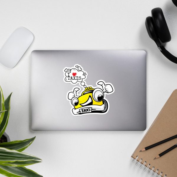 “I LOVE TAXIS” Premium Kiss Cut Emblem Stickers - Image 9