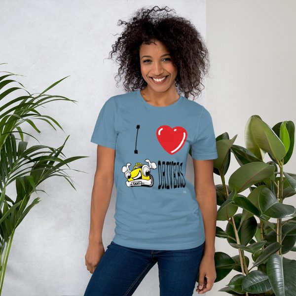 “I LOVE TAXI DRIVERS” Premium Bright Color T-Shirt - Image 4