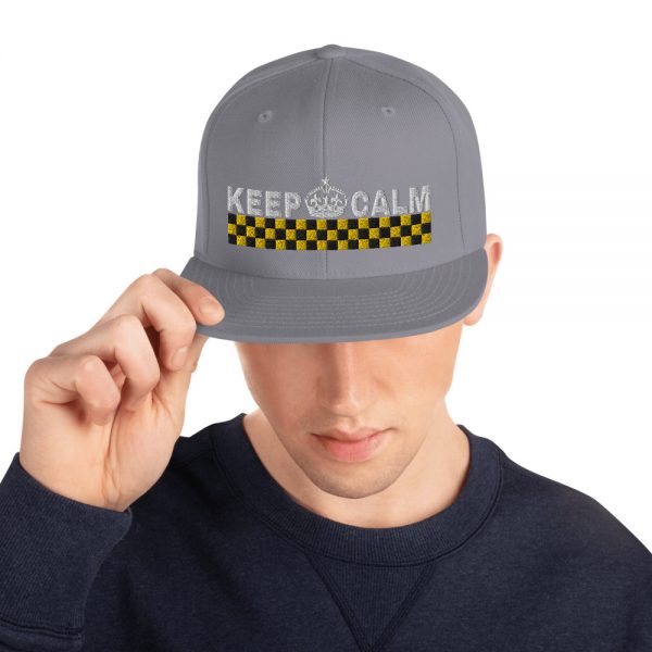“KEEP CALM” Embroidered Yupoong Snapback Hat - Image 3