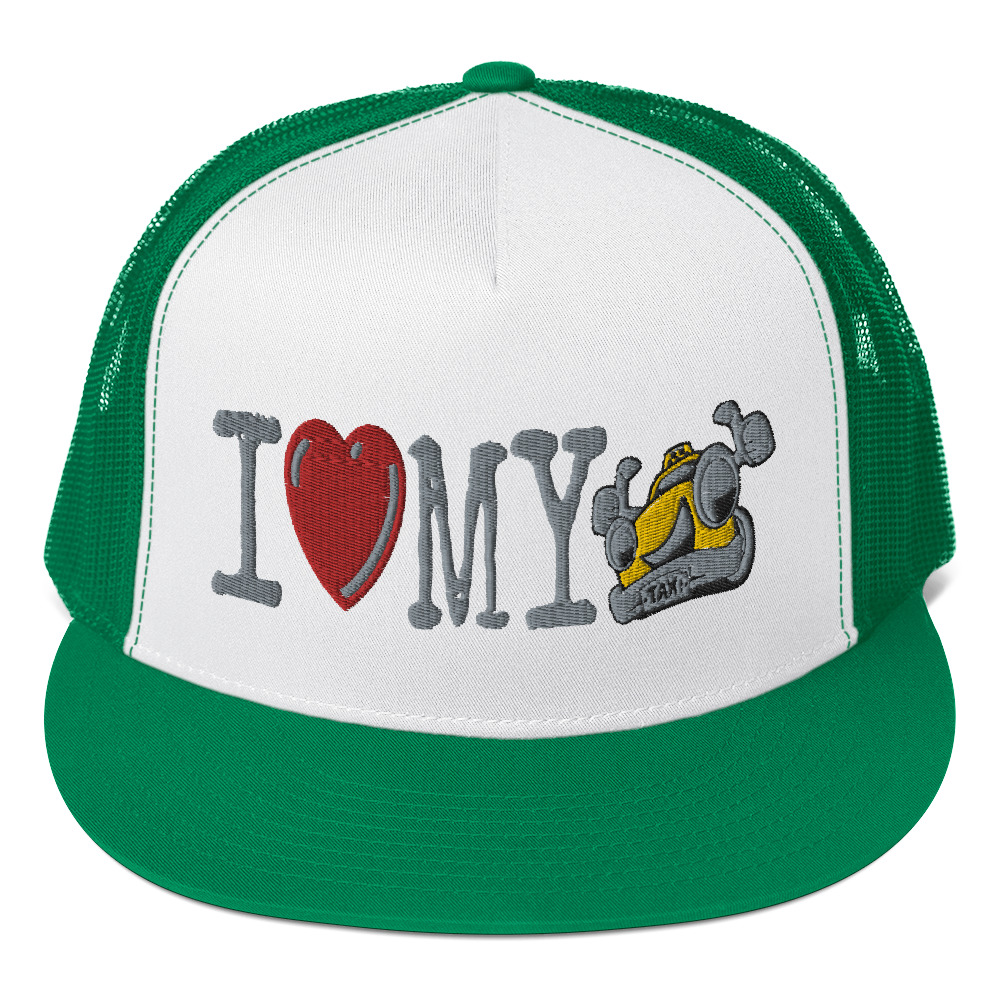 “I LOVE MY TAXI” Embroidered Yupoong Trucker Cap