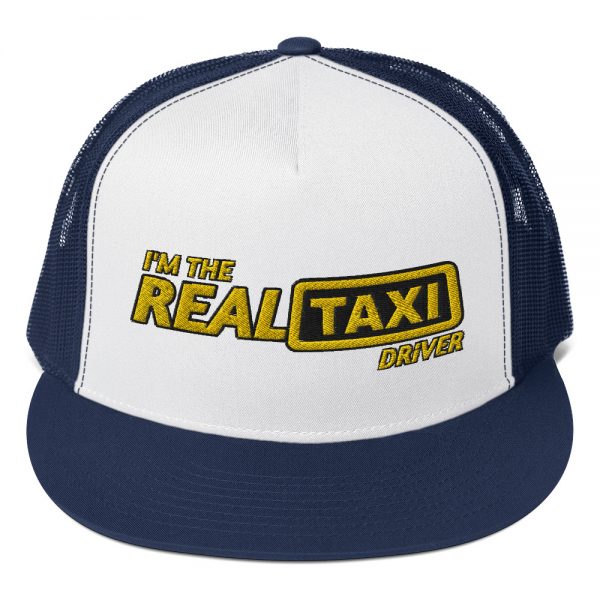 “I’M THE REAL TAXI DRIVER – v2” Embroidered Yupoong Trucker Cap - Image 6