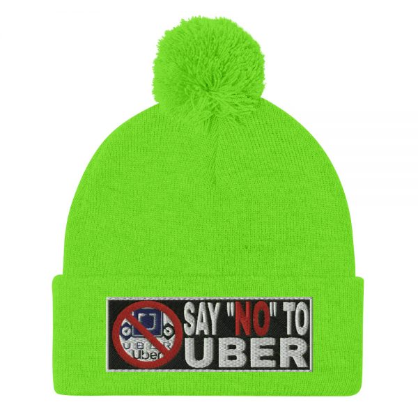 “SAY NO TO UBER – v2” Embroidered Pom-Pom Beanie - Image 9