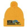 “KEEP TAXIS ALIVE – v1” Embroidered Pom-Pom Beanie - Image 11