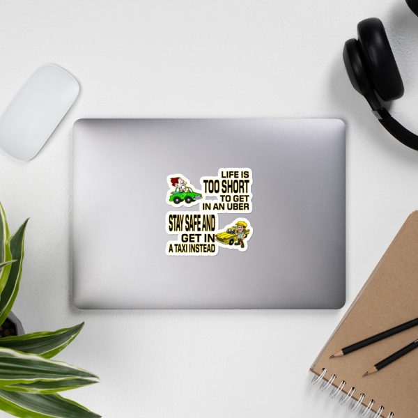 “LIFE IS TOO SHORT TO GET IN AN UBER” Premium Kiss Cut Emblem Stickers - Image 7