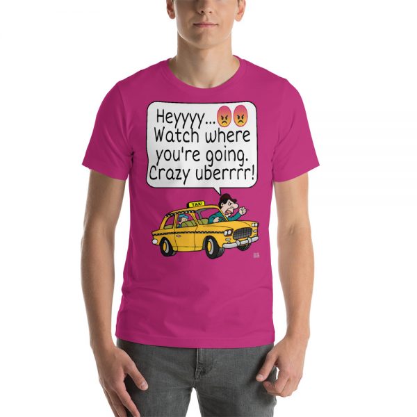 "CRAZY UBERRRR" Premium Dark Color T-Shirt - Image 11